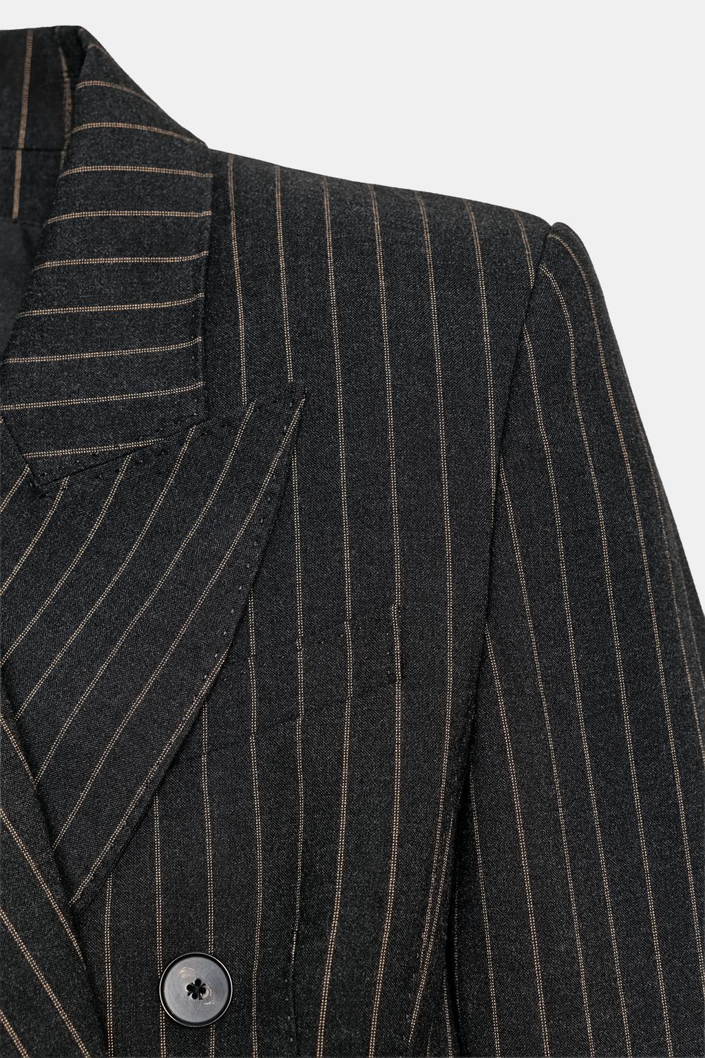 ПЛАТЬЕ-БЛЕЙЗЕР В ТОНКУЮ ПОЛОСКУ — ZW COLLECTION