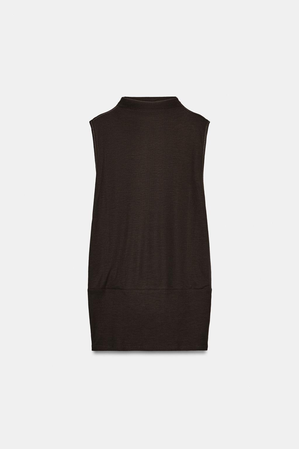 СВОБОДНЫЙ ТОП С ВОРОТНИКОМ-СТОЙКОЙ