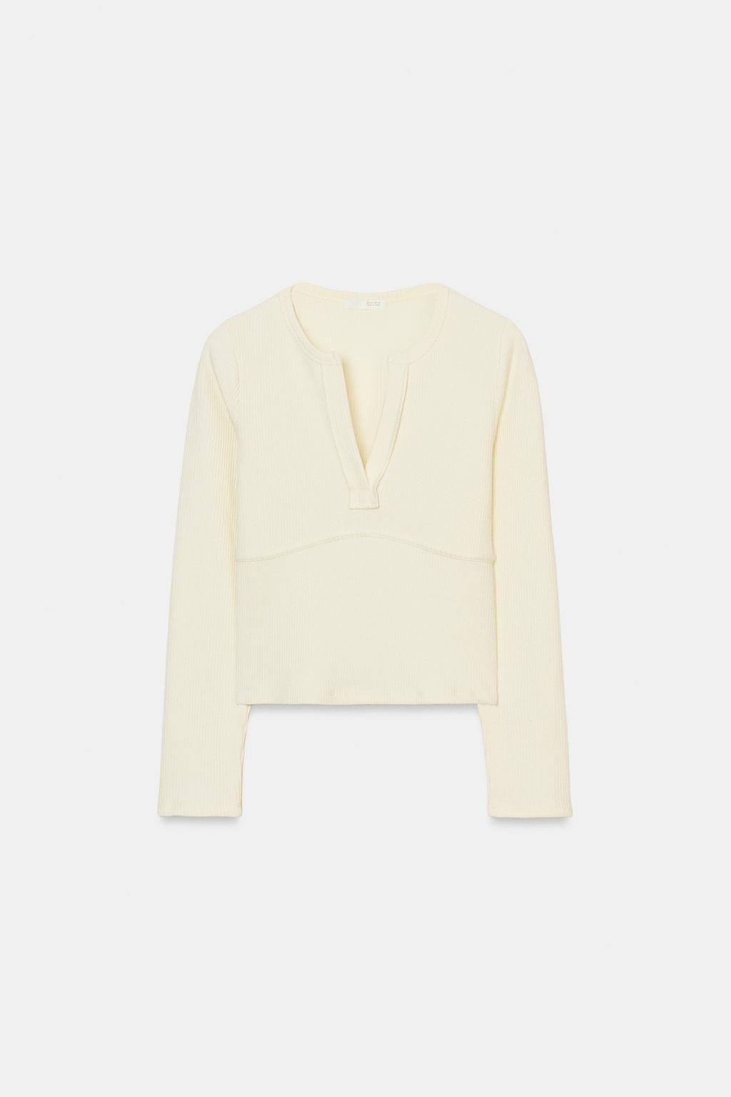 ФУТБОЛКА В РУБЧИК С ДЛИННЫМИ РУКАВАМИ