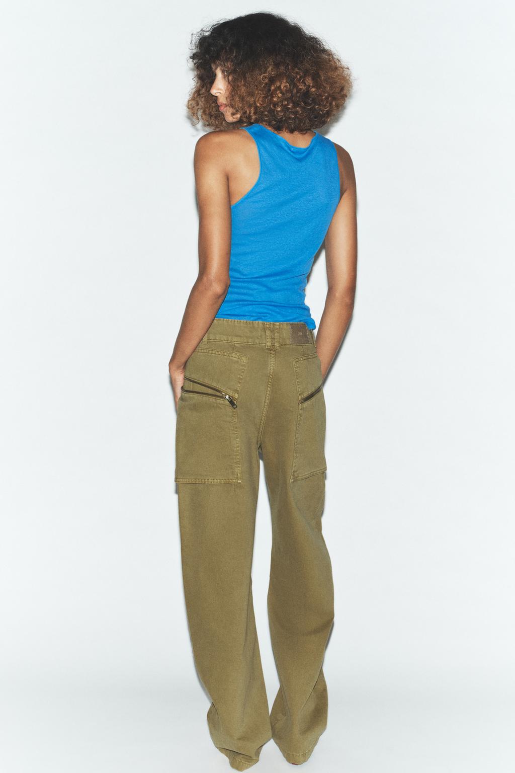 ДЖИНСЫ Z1975 КАРГО СО СРЕДНЕЙ ПОСАДКОЙ И МОЛНИЯМИ