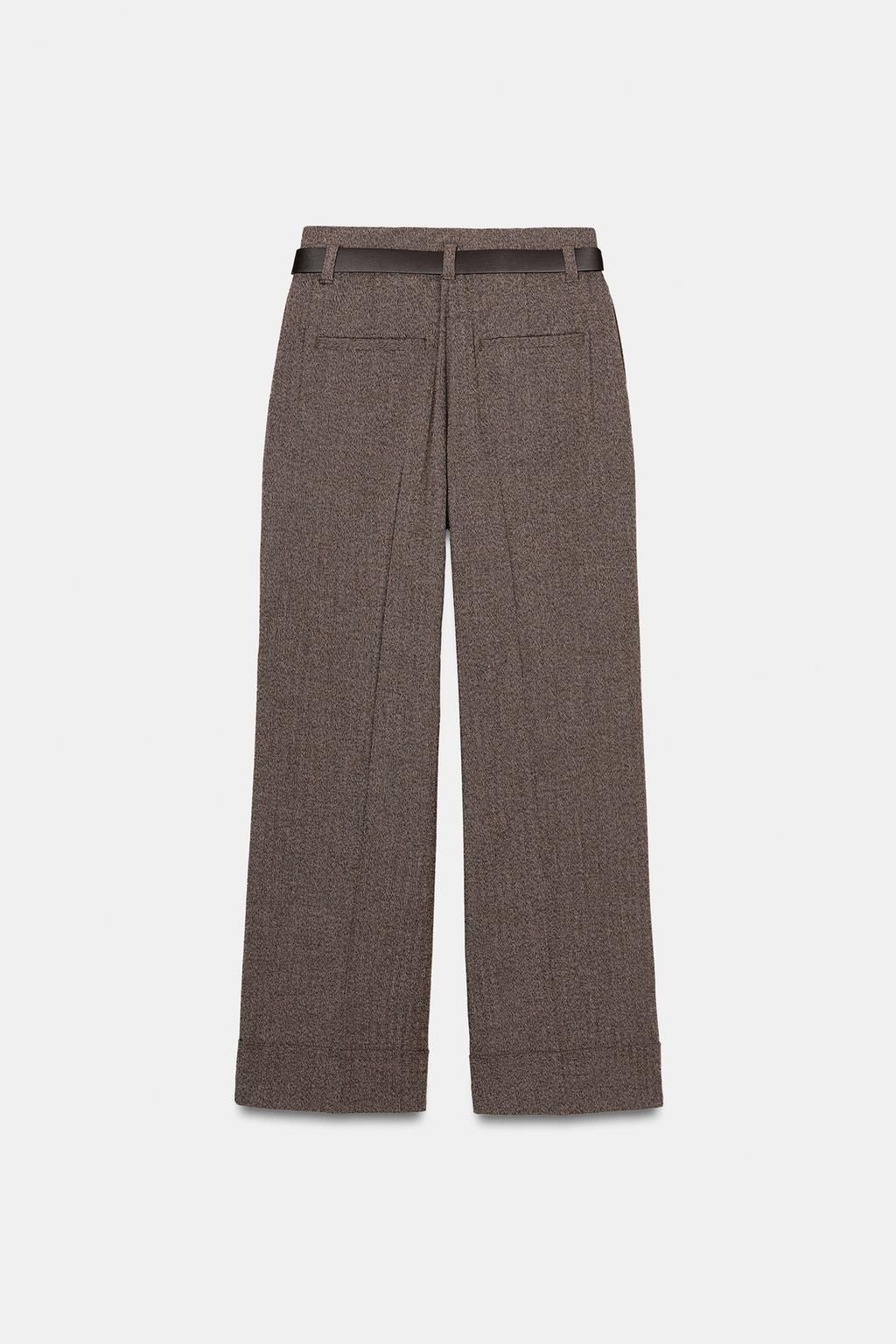 БРЮКИ В ЕЛОЧКУ С РЕМНЕМ