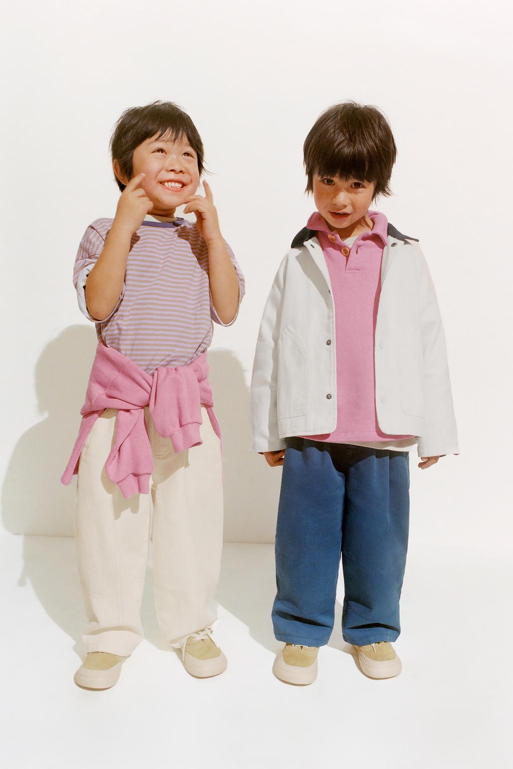 ZARA TIMELESS - КУРТКА ИЗ ХЛОПКОВОГО ХОЛСТА С КОНТРАСТНЫМ ВОРОТНИКОМ