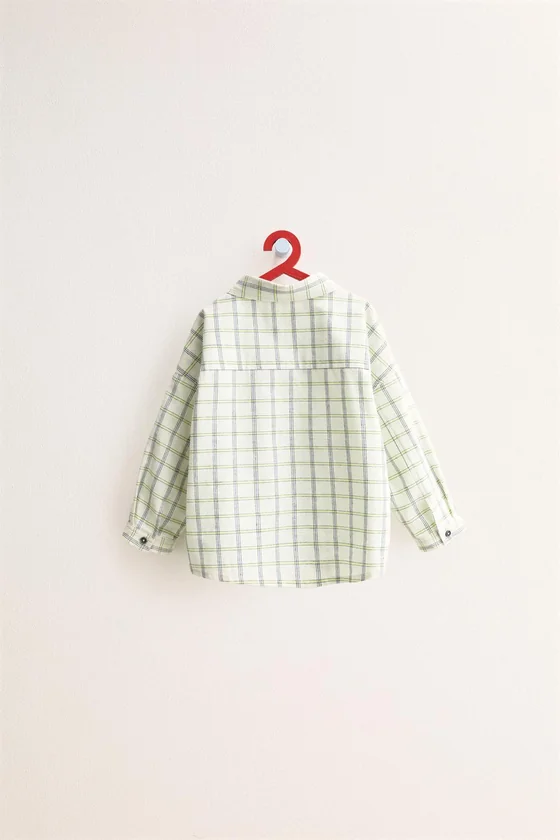 ZARA TIMELESS - РУБАШКА В КЛЕТКУ С КАРМАНОМ