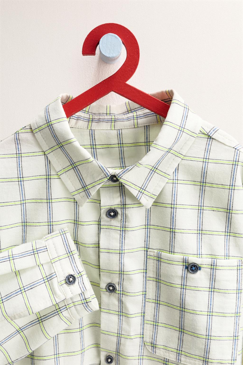 ZARA TIMELESS - РУБАШКА В КЛЕТКУ С КАРМАНОМ