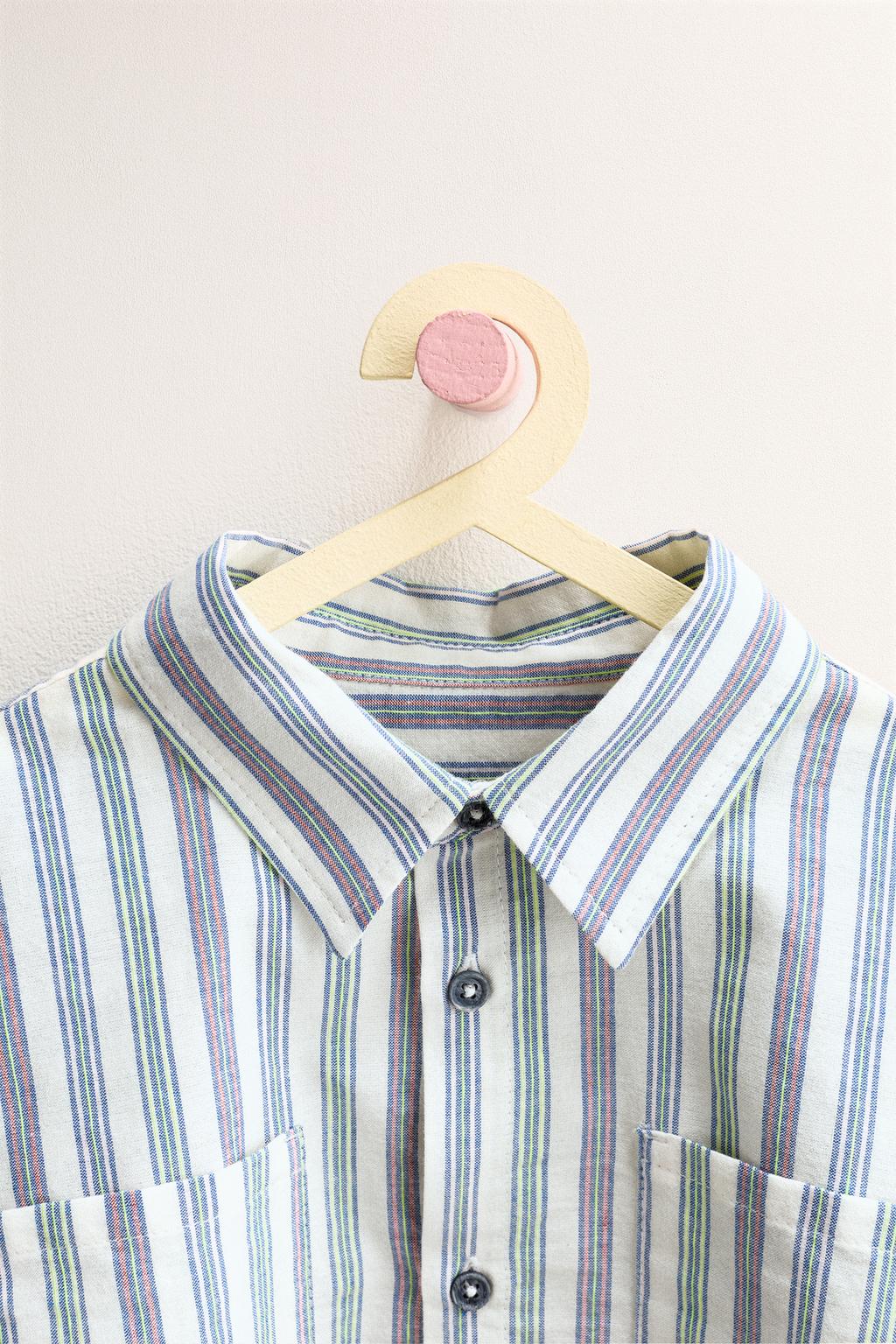 ZARA TIMELESS - РУБАШКА В ПОЛОСКУ С КАРМАНОМ