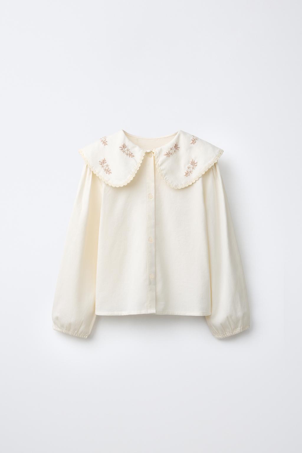 2-6 ЛЕТ/ПИЖАМА С ВЫШИВКОЙ В ВИДЕ ЦВЕТОВ