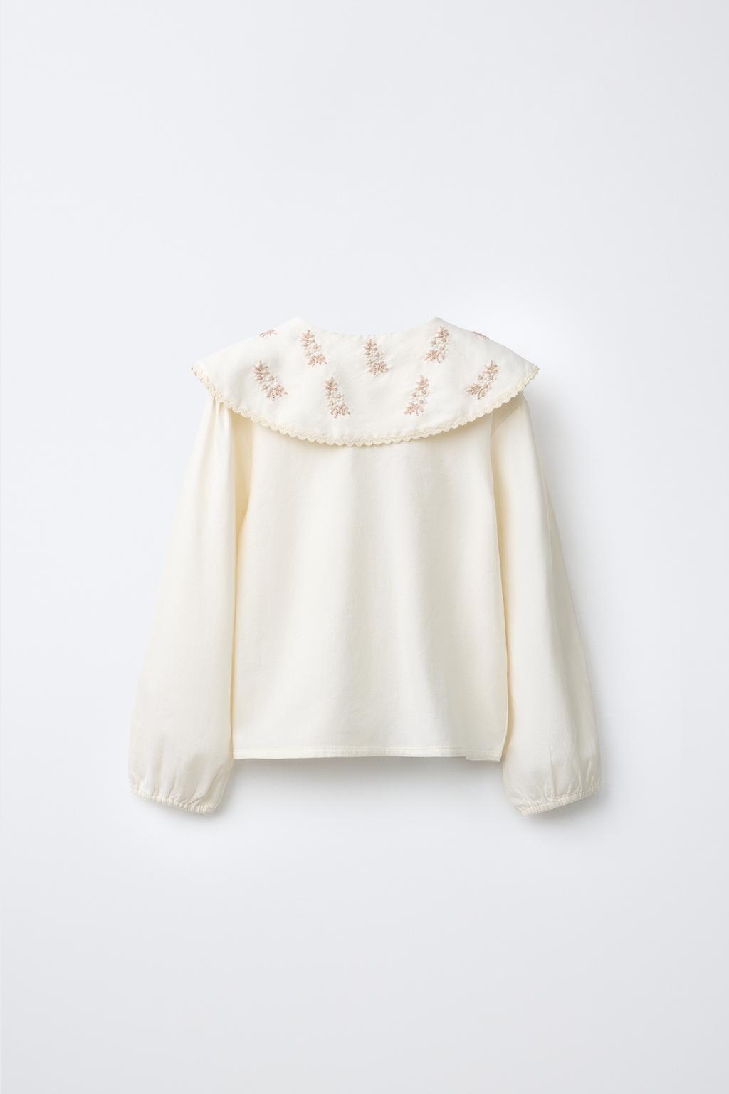 2-6 ЛЕТ/ПИЖАМА С ВЫШИВКОЙ В ВИДЕ ЦВЕТОВ