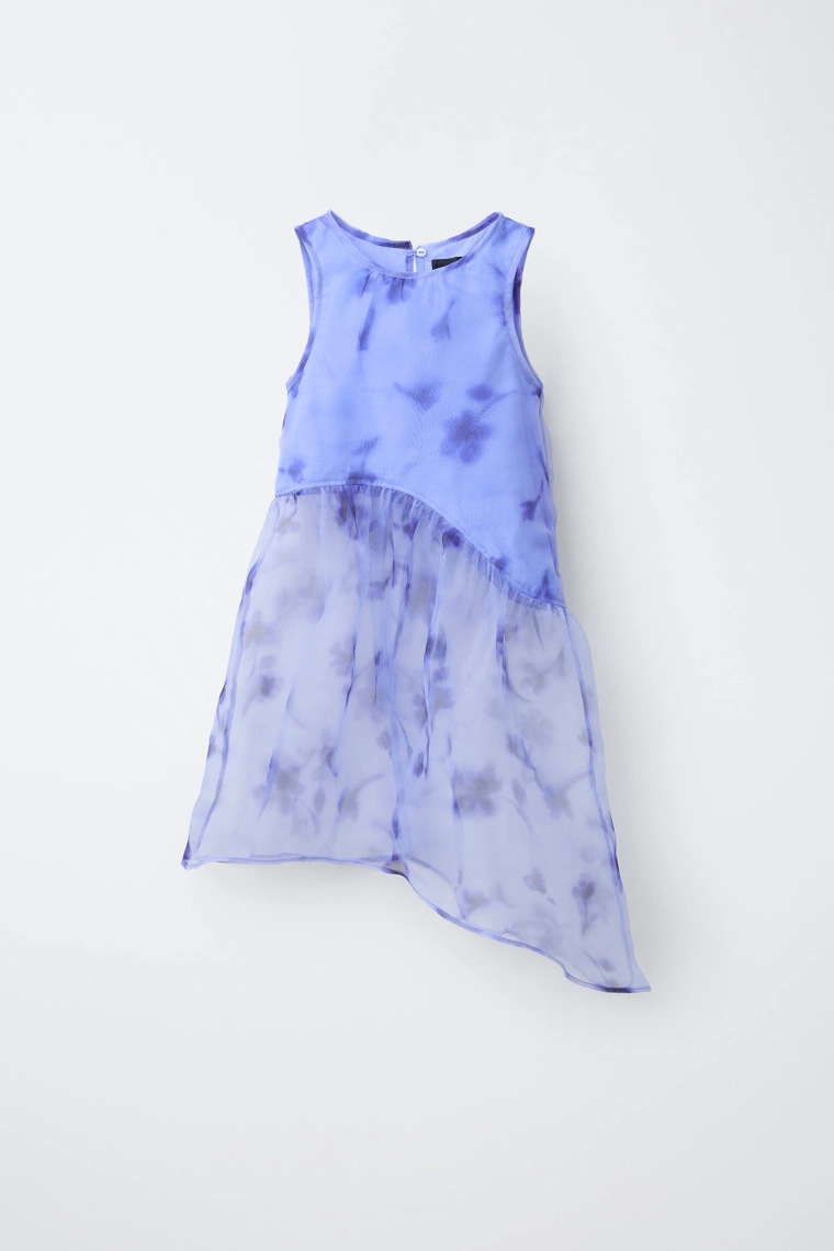 Цветочное платье из органзы