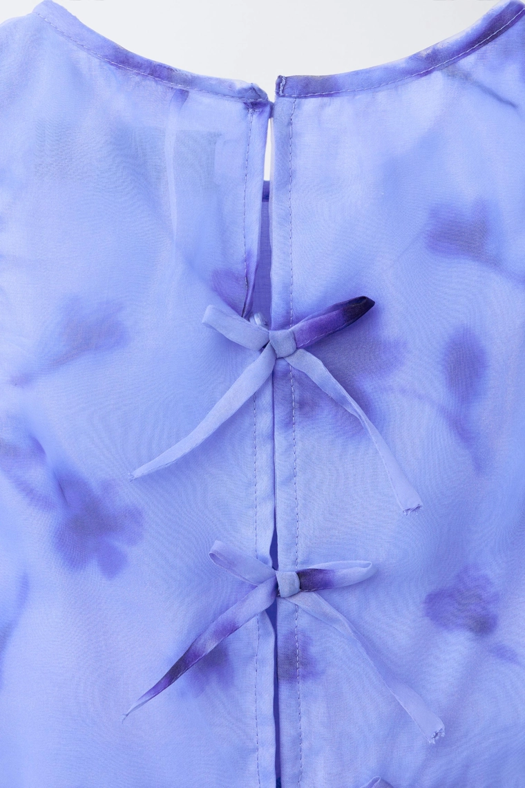 Цветочное платье из органзы