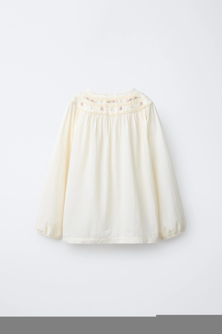 6-14 ЛЕТ/ПИЖАМА С ВЫШИТЫМИ ЦВЕТАМИ