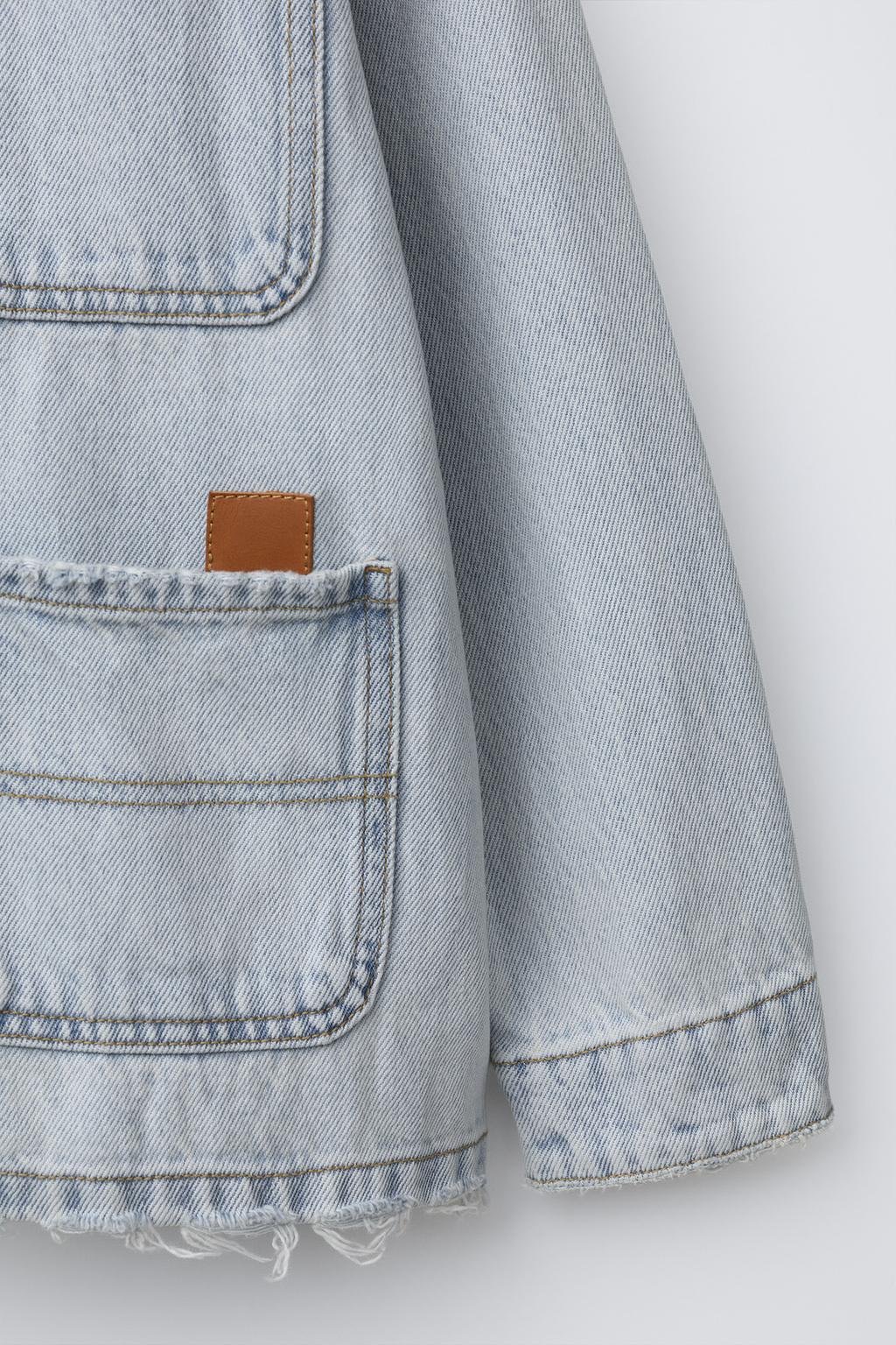 ДЖИНСОВАЯ КУРТКА-РУБАШКА С КАРМАНАМИ