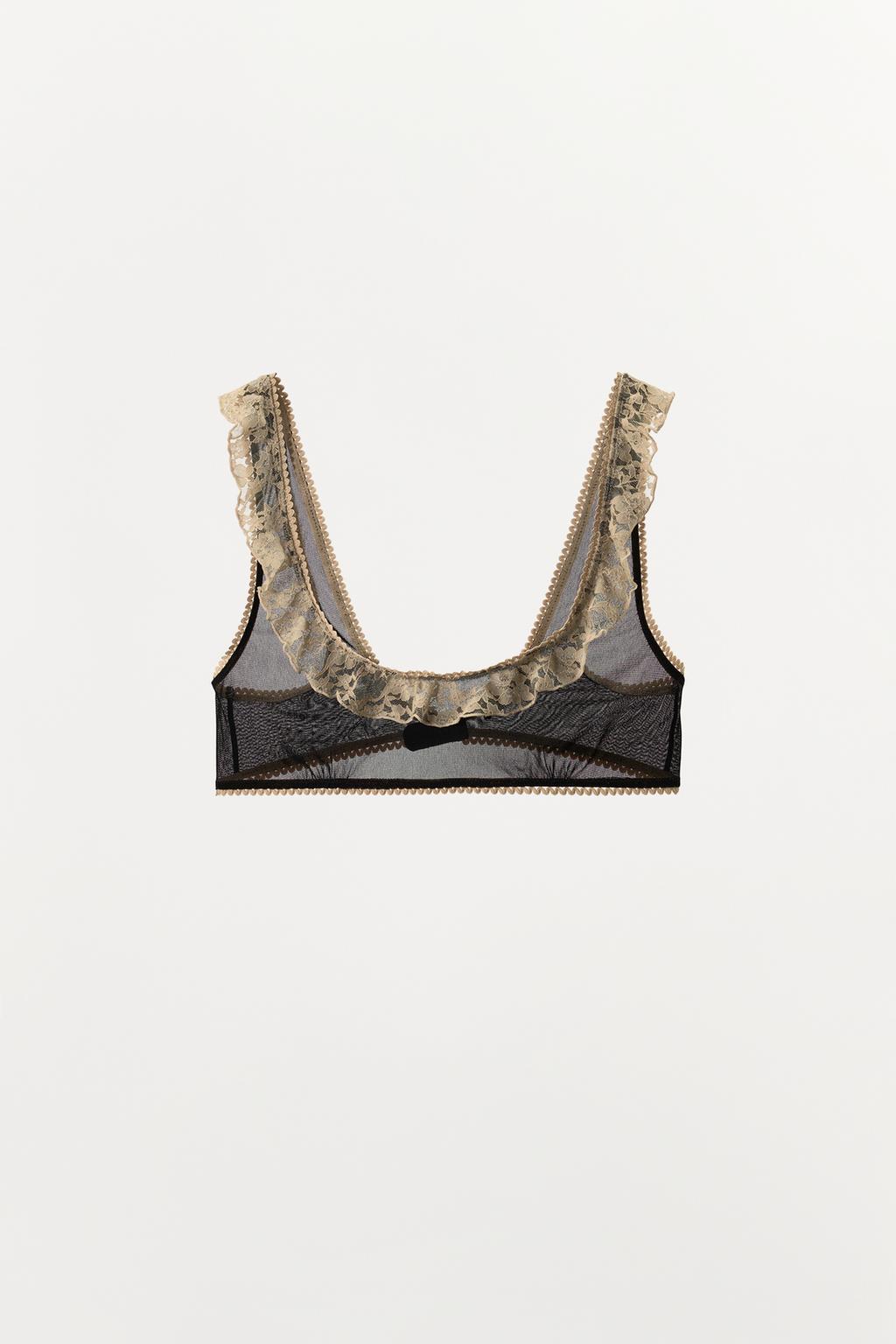 БРАЛЕТТ ИЗ СЕТКИ С КРУЖЕВОМ