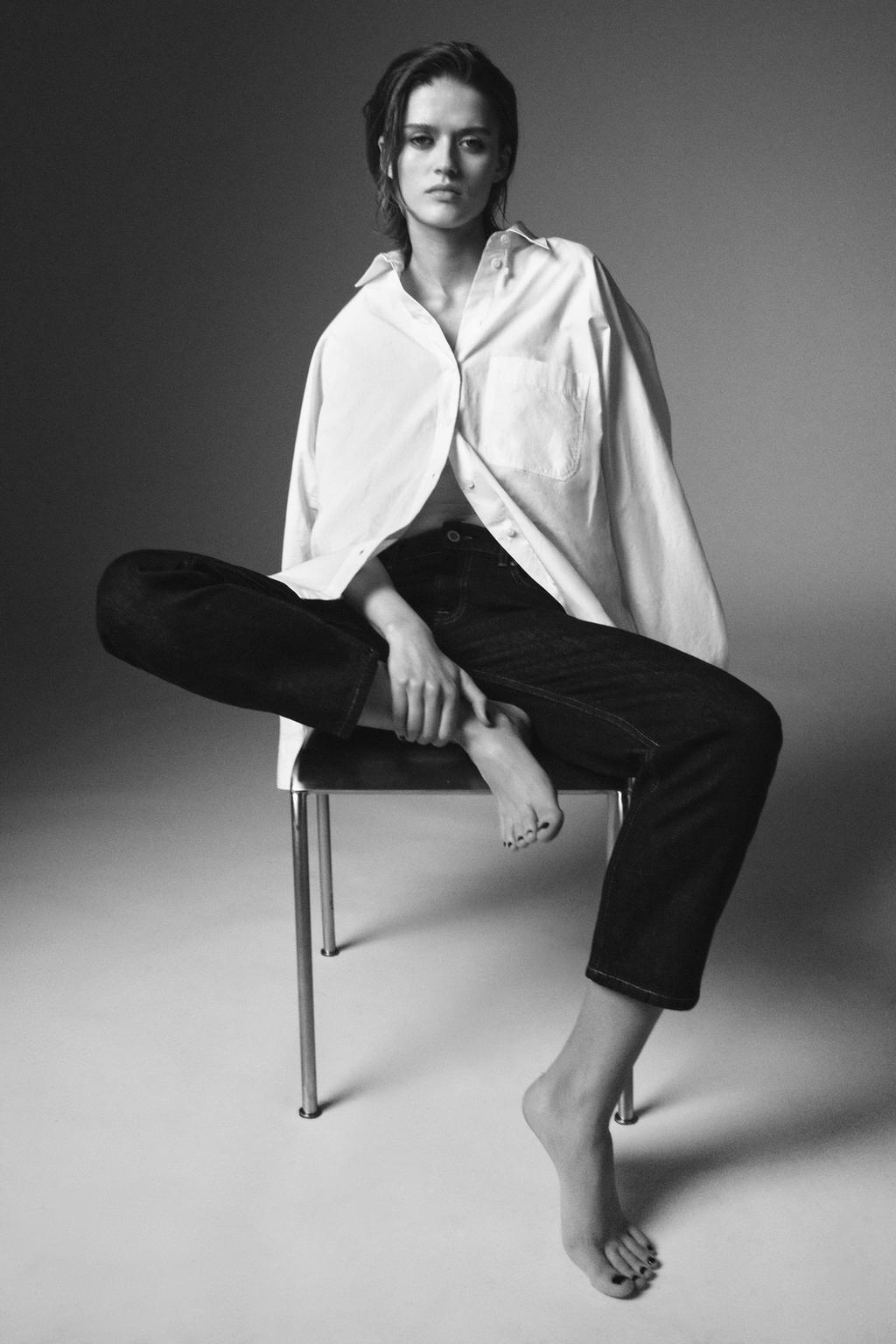 ДЖИНСЫ ZW COLLECTION CIGARRETE СО СРЕДНЕЙ ПОСАДКОЙ