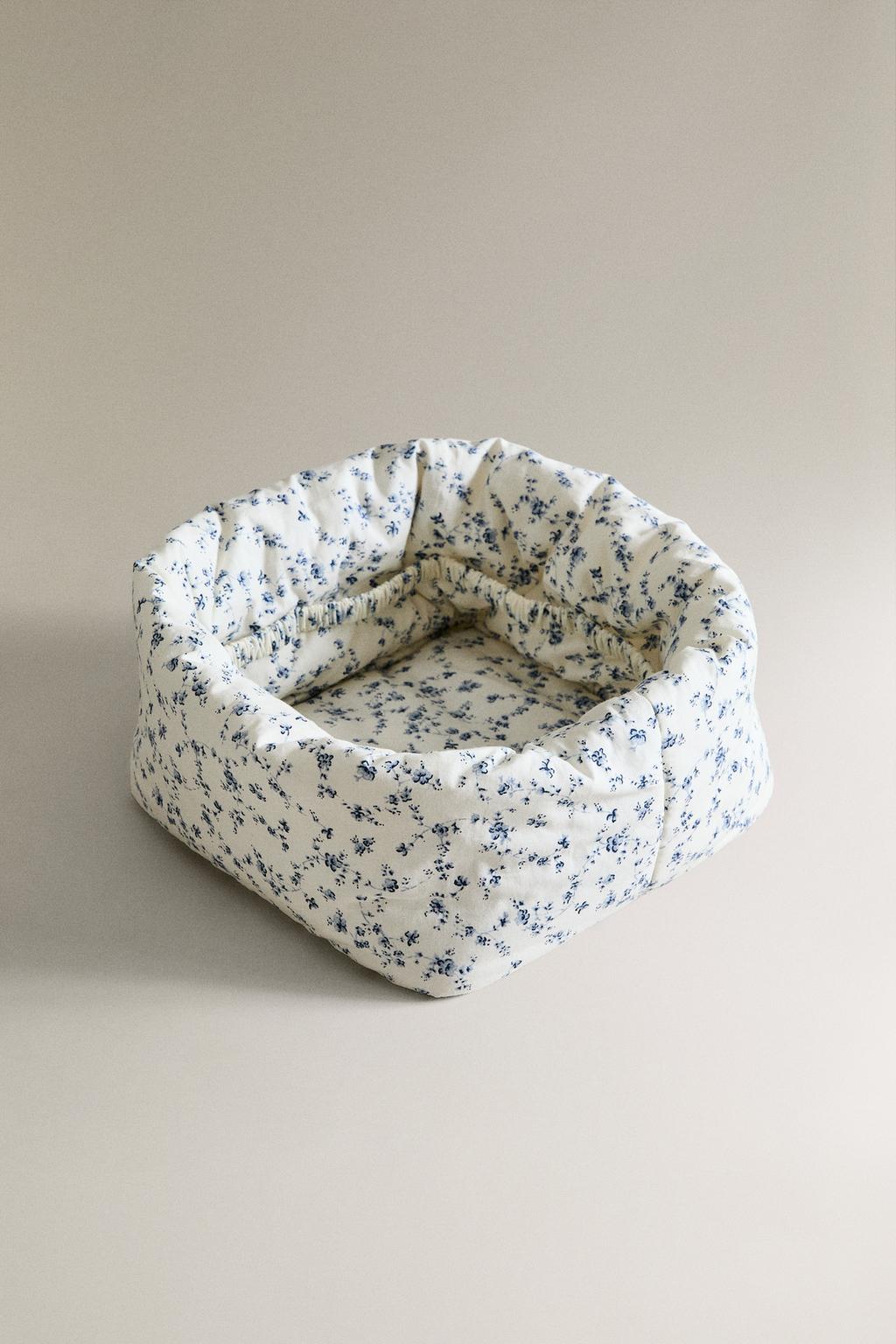 Прямоугольный органайзер для младенцев с синим цветочным принтом