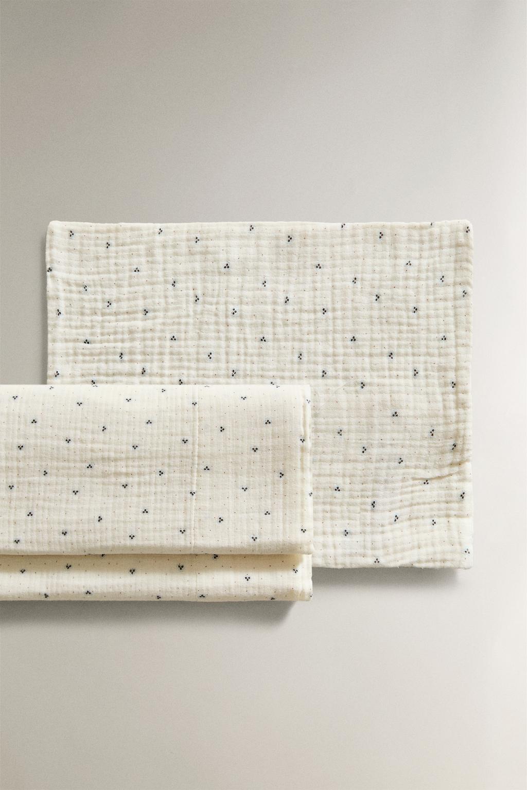 Набор простынь для мини-кроватки с мелкими полосками из хлопка