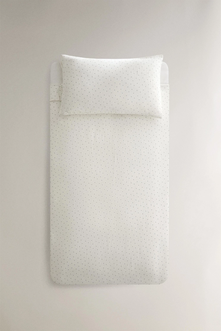 Детское покрывало из хлопкового муслина с узором в горошек