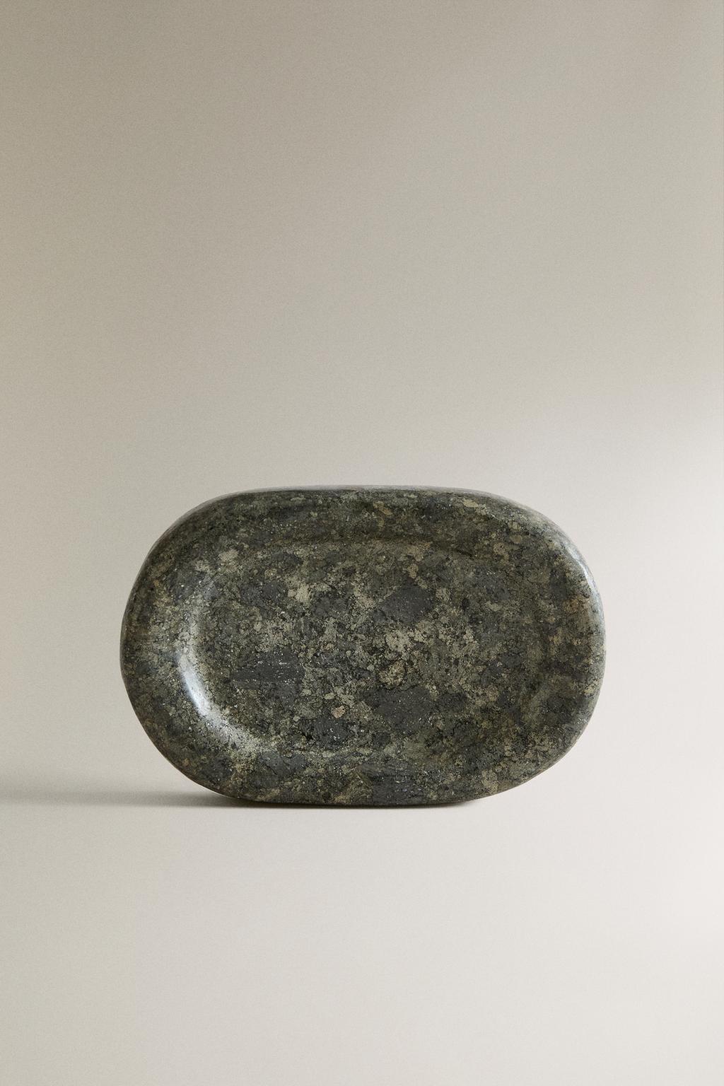 Мыльница для ванной комнаты с зеленоватым мрамором