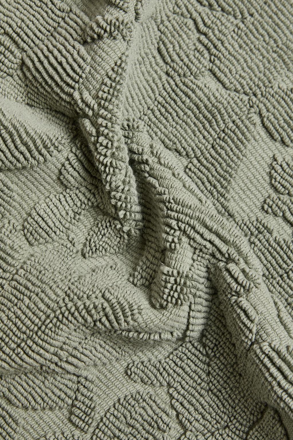 Хлопковый вязаный велюровый банный коврик