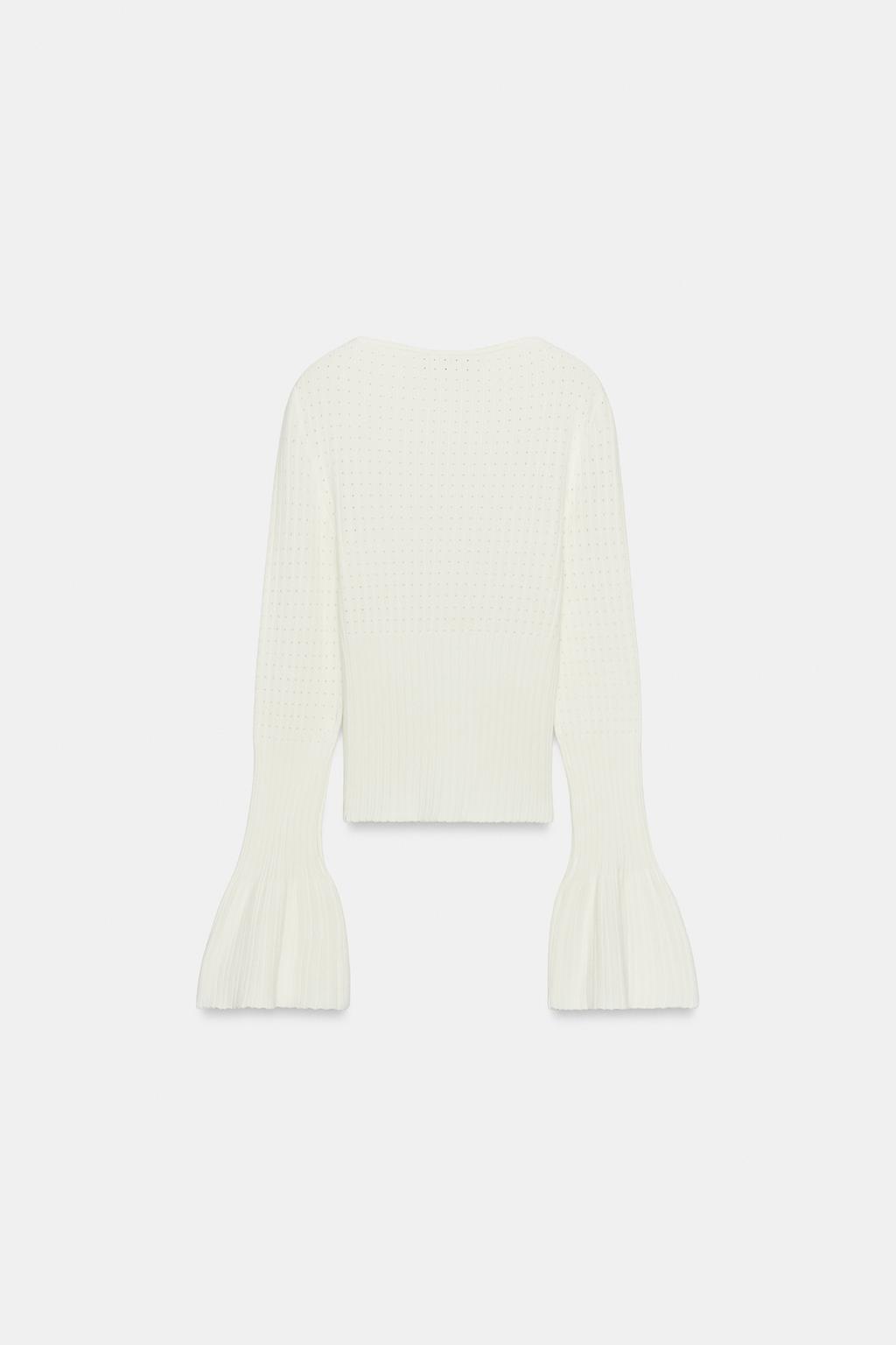 ДЖЕРСИ ВЯЗАНЫЙ КРУЖЕВНОЙ РУКАВ-КОЛОКОЛ