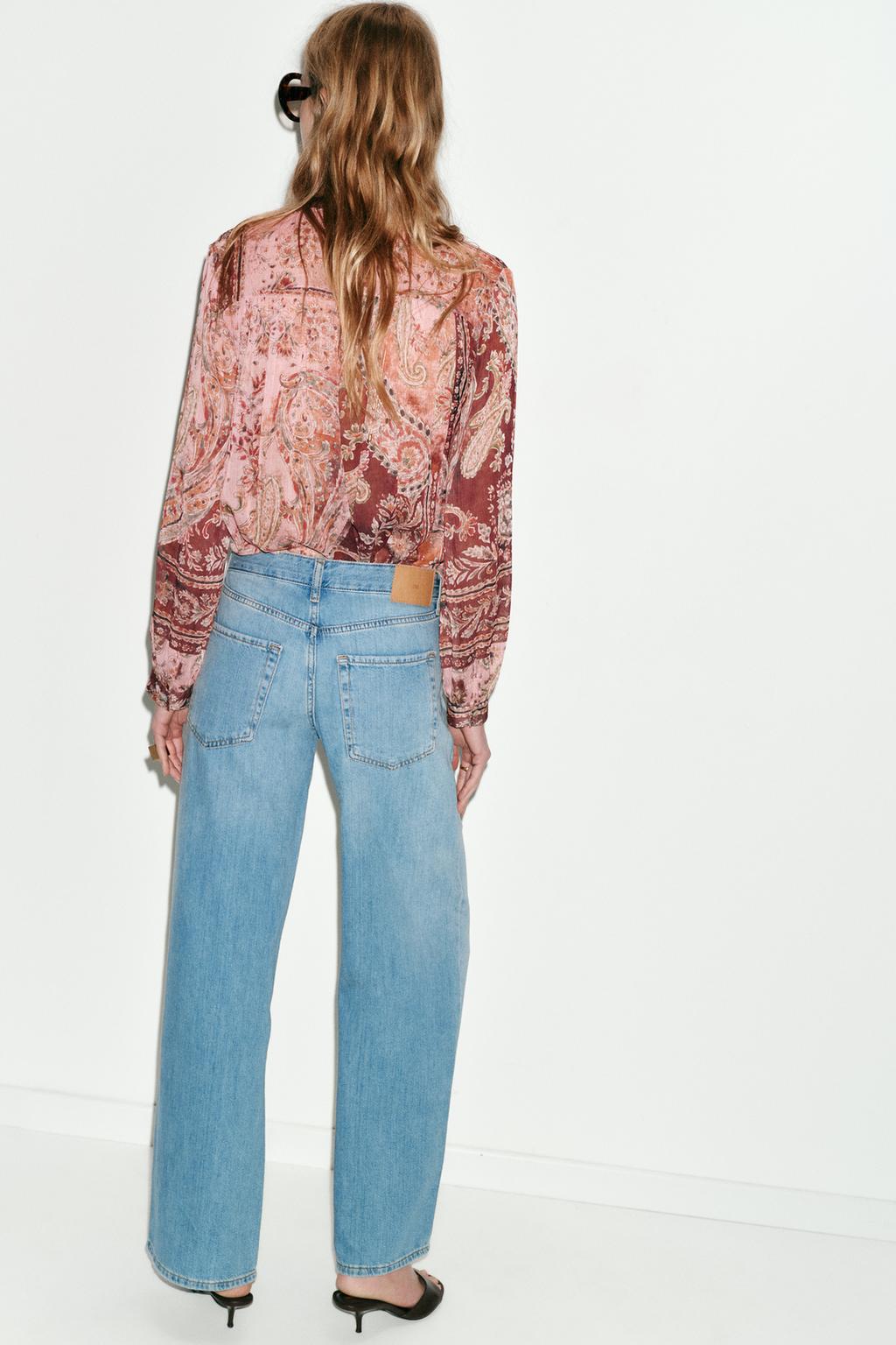 БЛУЗА С ПРИНТОМ И БАНТОМ