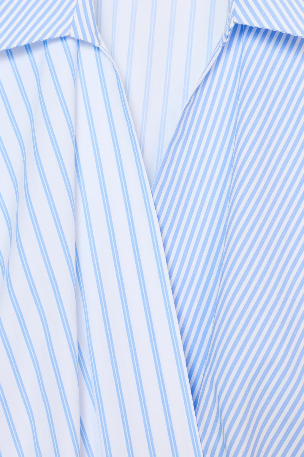 РУБАШКА ИЗ ПОПЛИНА В ПОЛОСКУ С ЭЛЕМЕНТАМИ ПЭЧВОРКА