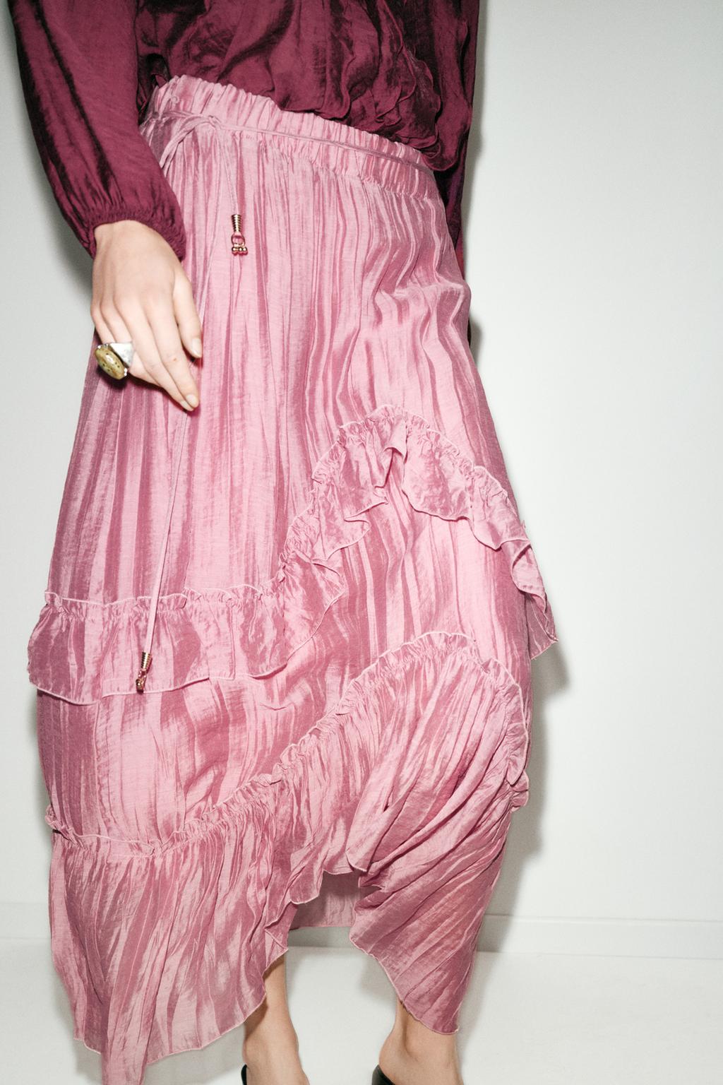 ЮБКА МИДИ С ВОЛАНАМИ