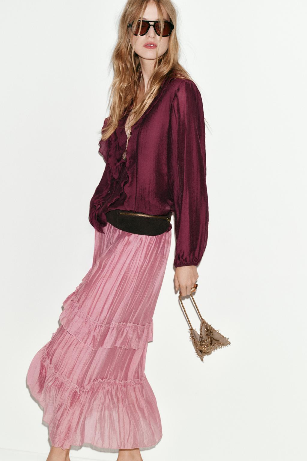 ЮБКА МИДИ С ВОЛАНАМИ