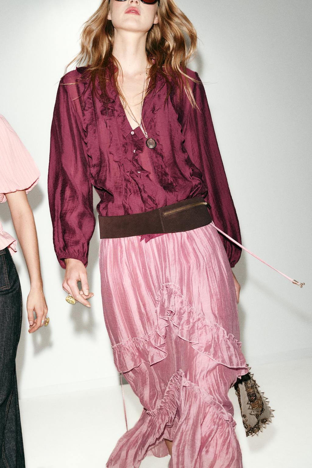 ЮБКА МИДИ С ВОЛАНАМИ