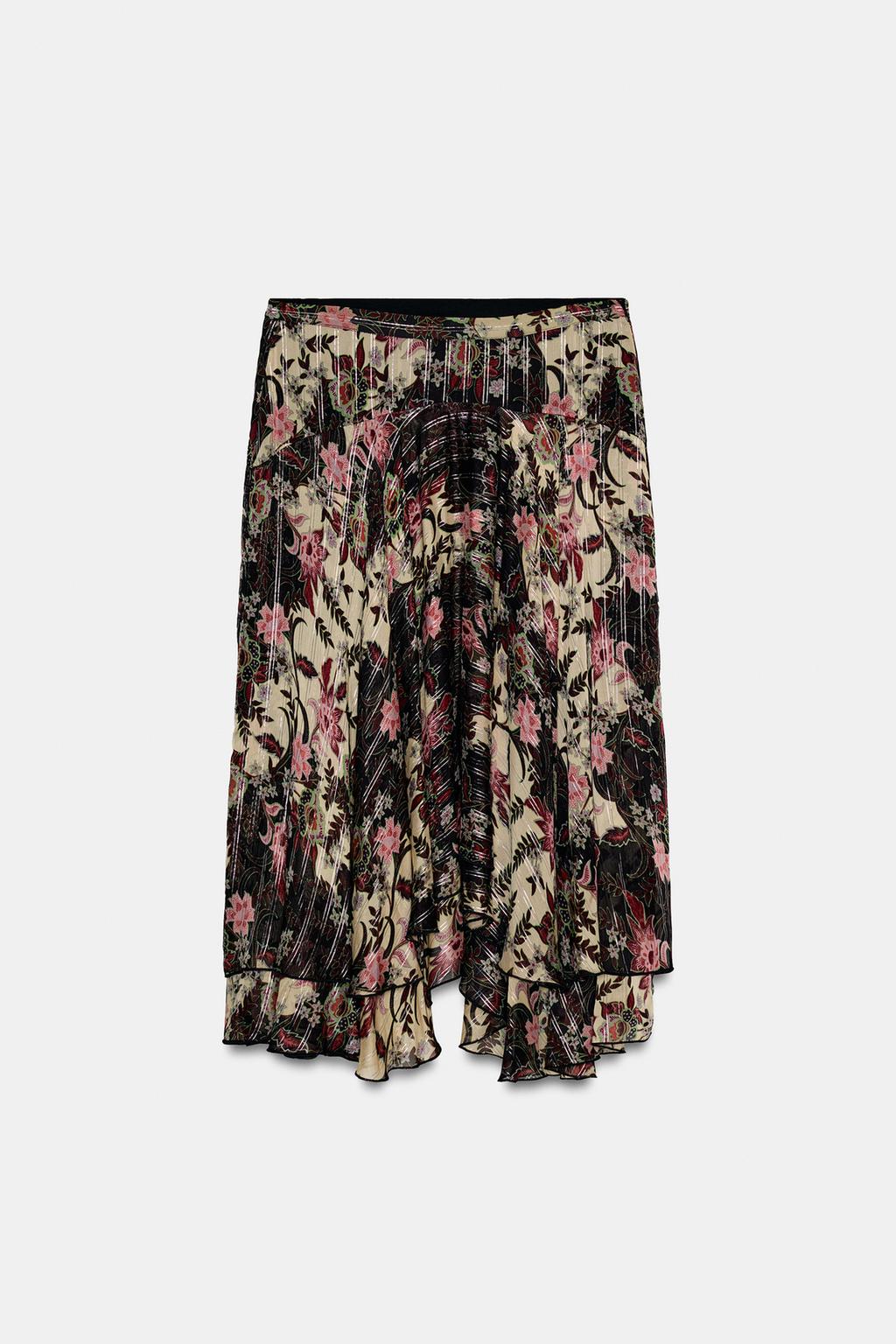 ЮБКА С ЦВЕТОЧНЫМ ПРИНТОМ ZW COLLECTION