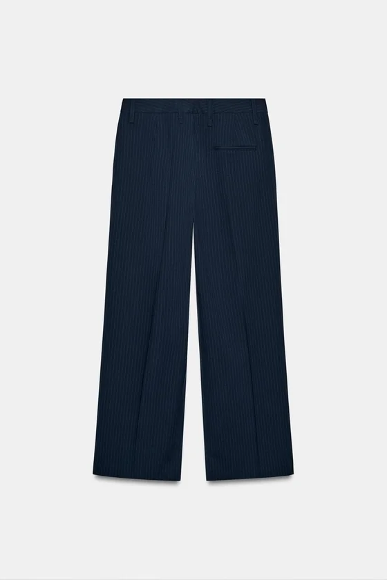 БРЮКИ В ПОЛОСКУ С ПУГОВИЦАМИ — ZW COLLECTION