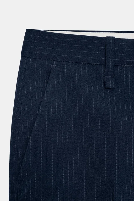 БРЮКИ В ПОЛОСКУ С ПУГОВИЦАМИ — ZW COLLECTION