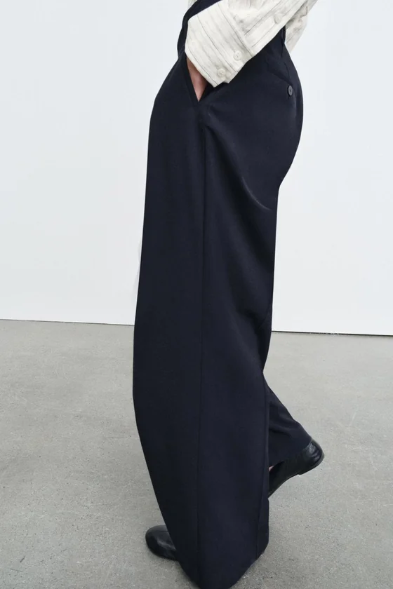 ШИРОКИЕ БРЮКИ С ЗАЩИПАМИ — ZW COLLECTION