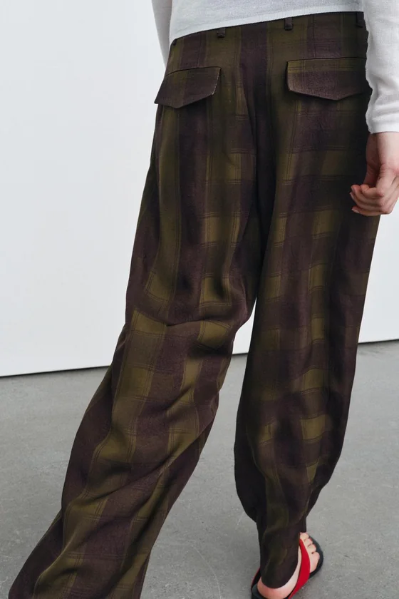 СВОБОДНЫЕ БРЮКИ В КЛЕТКУ — ZW COLLECTION