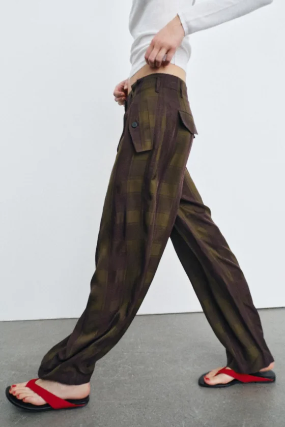 СВОБОДНЫЕ БРЮКИ В КЛЕТКУ — ZW COLLECTION