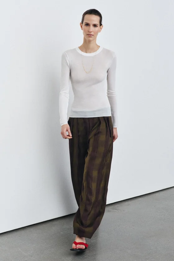 СВОБОДНЫЕ БРЮКИ В КЛЕТКУ — ZW COLLECTION