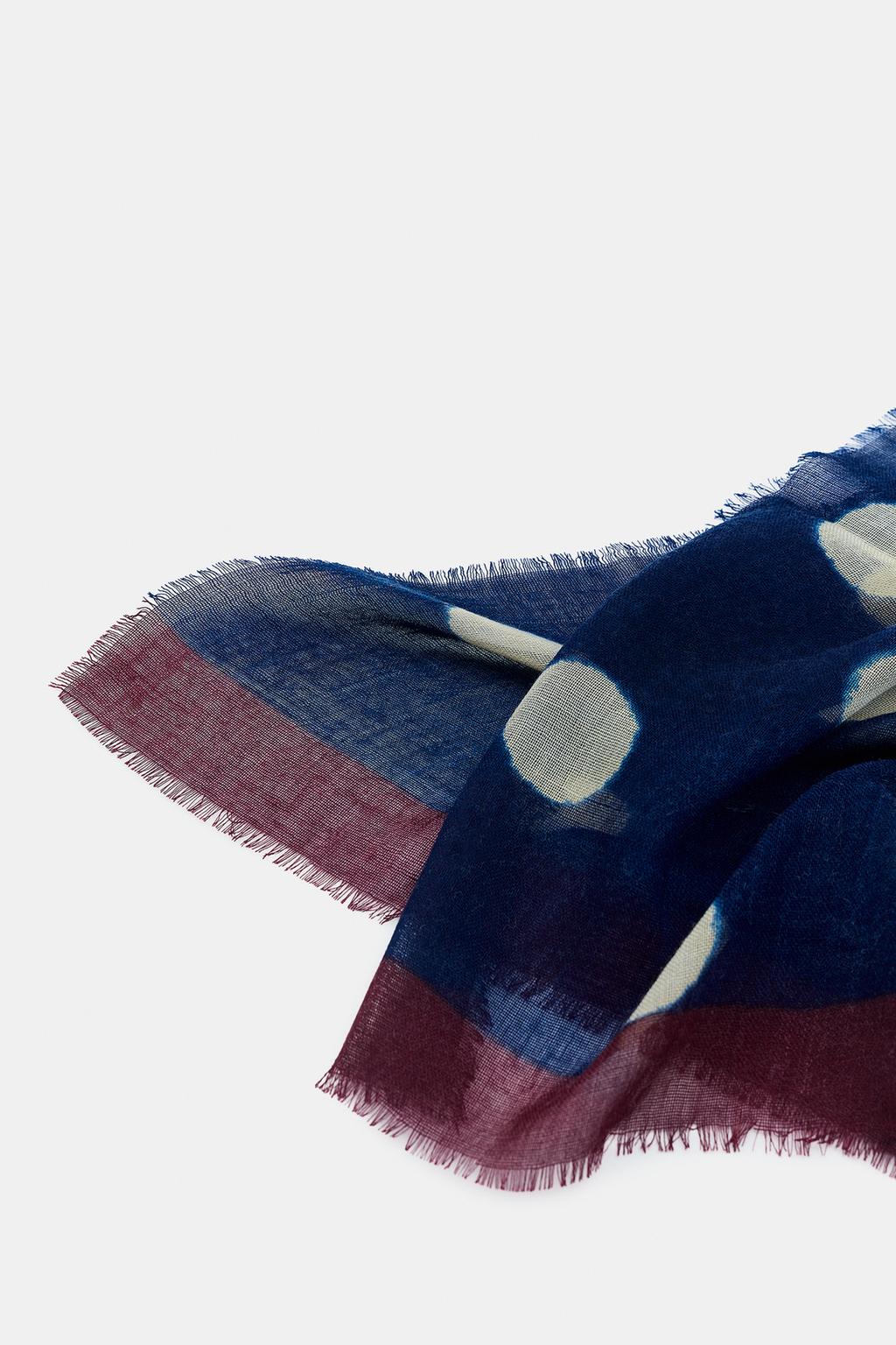 ШАРФ С ПРИНТОМ В ГОРОШЕК