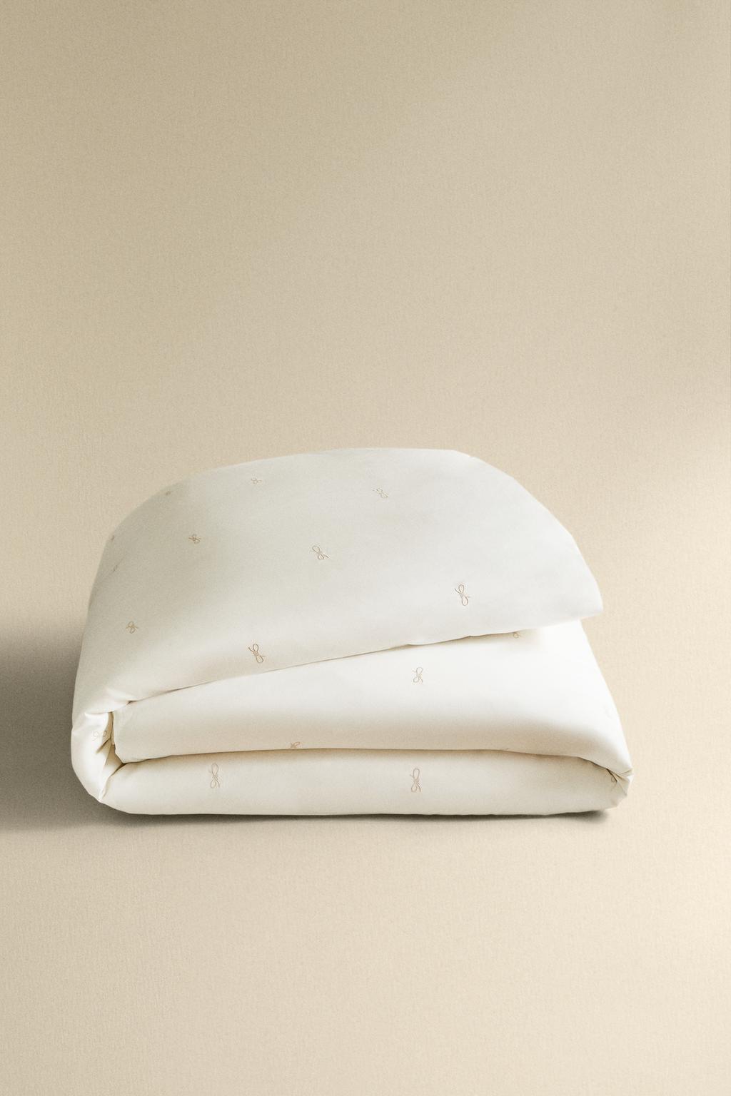 Покрывало из хлопкового сатина с бантами (300 нитей)