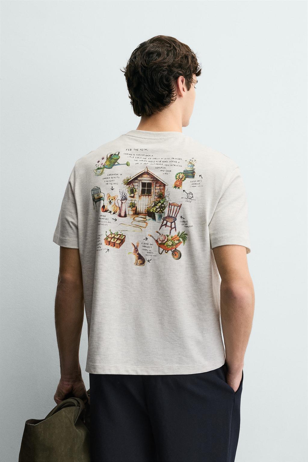 ФУТБОЛКА С КОНТРАСТНЫМ ПРИНТОМ