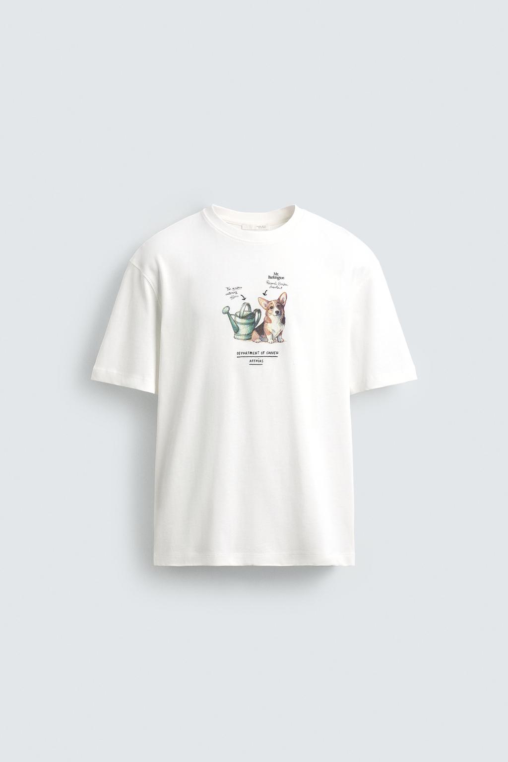 ФУТБОЛКА С КОНТРАСТНЫМ ПРИНТОМ