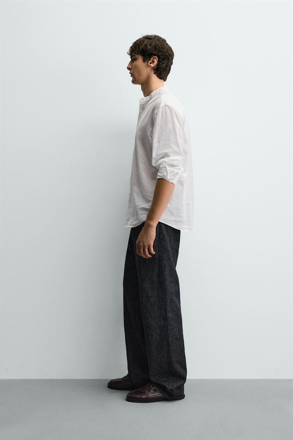 Рубашка с эффектом мятости