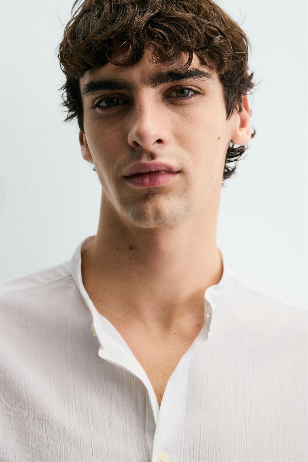 Рубашка с эффектом мятости