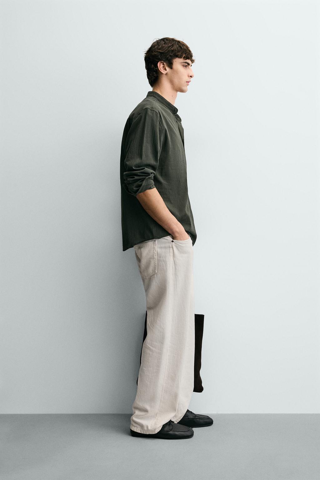 Рубашка с эффектом мятости