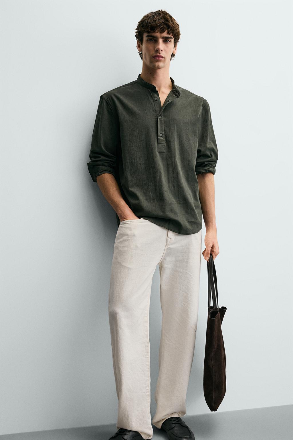 Рубашка с эффектом мятости