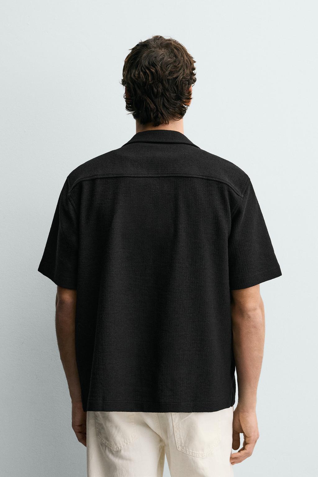 Рубашка с оборками и джаккардовым узором