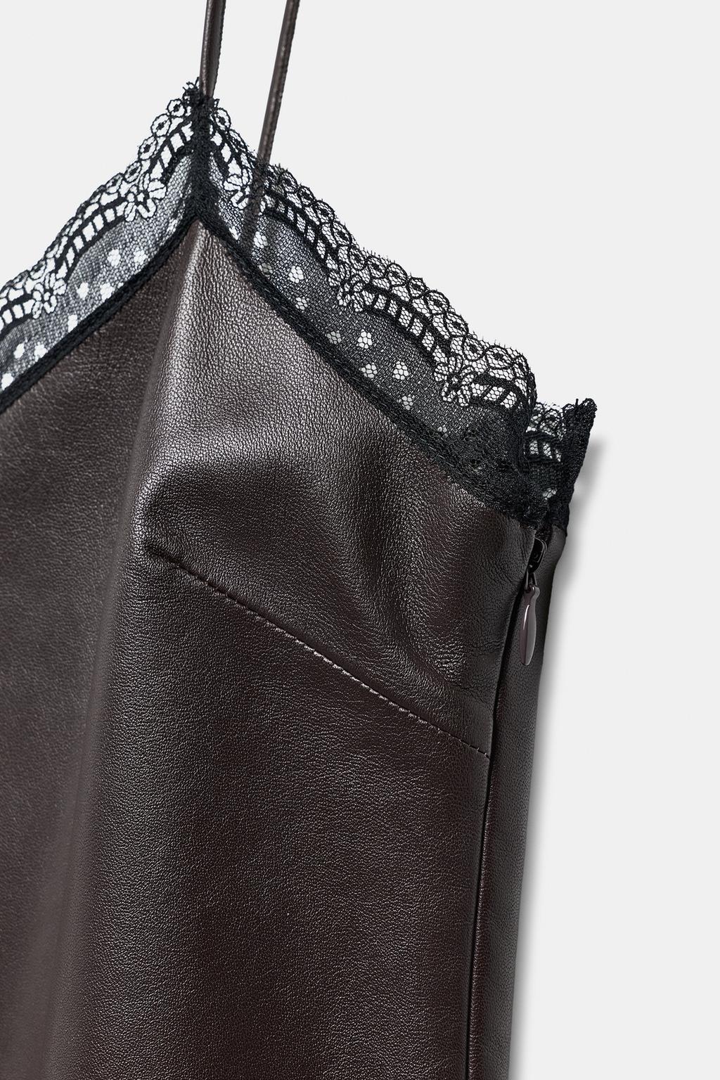 КОЛЛЕКЦИЯ ZW: ТОП ИЗ 100% КОЖИ С КРУЖЕВОМ — LIMITED EDITION