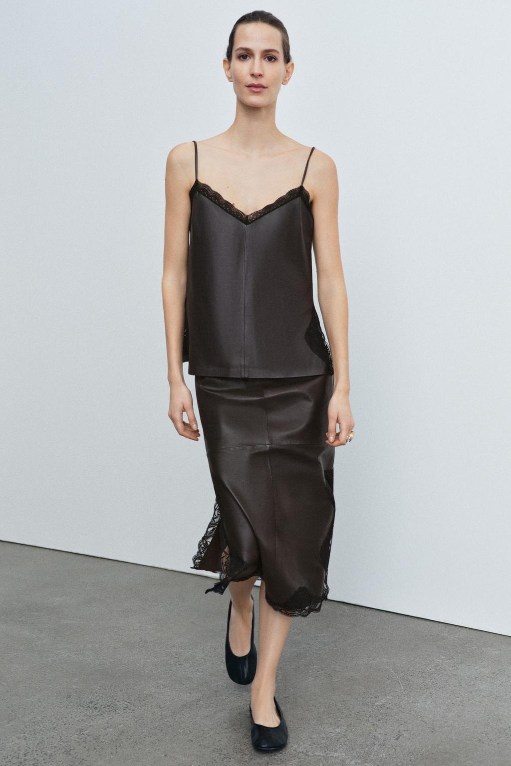 КОЛЛЕКЦИЯ ZW: ТОП ИЗ 100% КОЖИ С КРУЖЕВОМ — LIMITED EDITION