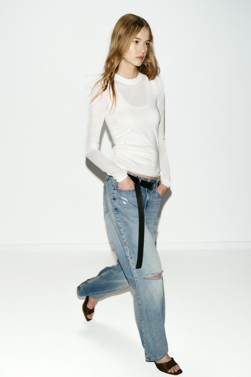 ДЖИНСЫ Z1975 STRAIGHT С НИЗКОЙ ПОСАДКОЙ И РАЗРЕЗАМИ