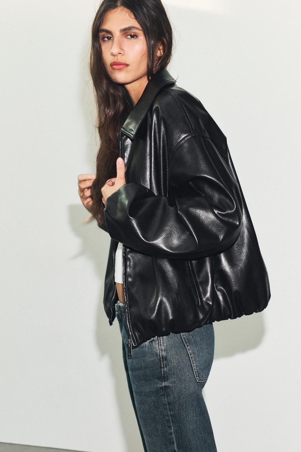 БОМБЕР ИЗ ИСКУССТВЕННОЙ КОЖИ