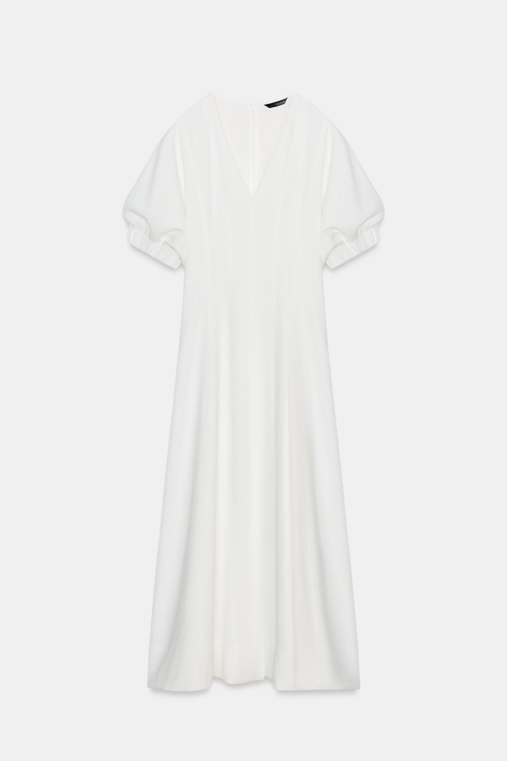 ПЛАТЬЕ МИДИ С ОБЪЕМНЫМИ РУКАВАМИ