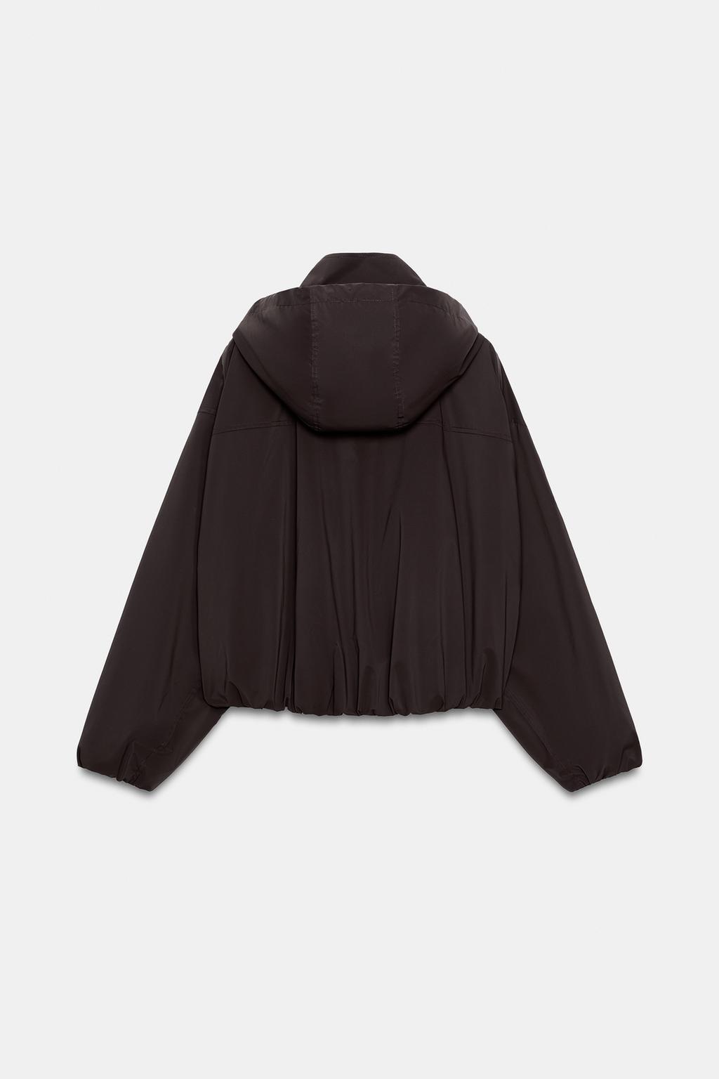 ПРОРЕЗИНЕННАЯ КУРТКА С КАПЮШОНОМ